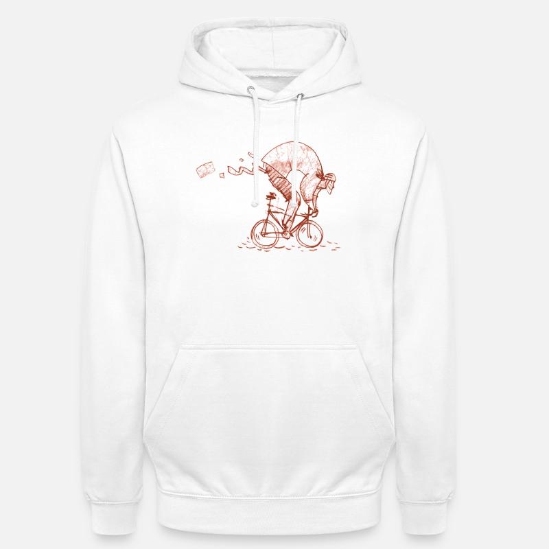 vélo de course - Sweat-shirt à capuche unisexe - blanc