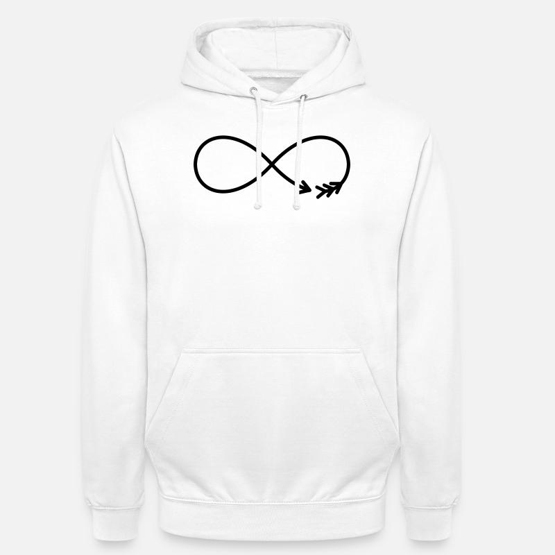 Unendlichkeitszeichen Pfeil Geschenk Liebe - Unisex Hoodie - Weiß