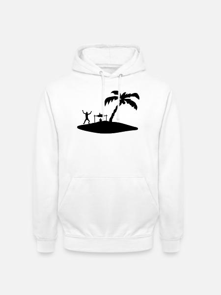 barbecue - Sweat-shirt à capuche unisexe - blanc