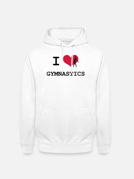 I Love Gymnastics - Unisex Hoodie - Weiß