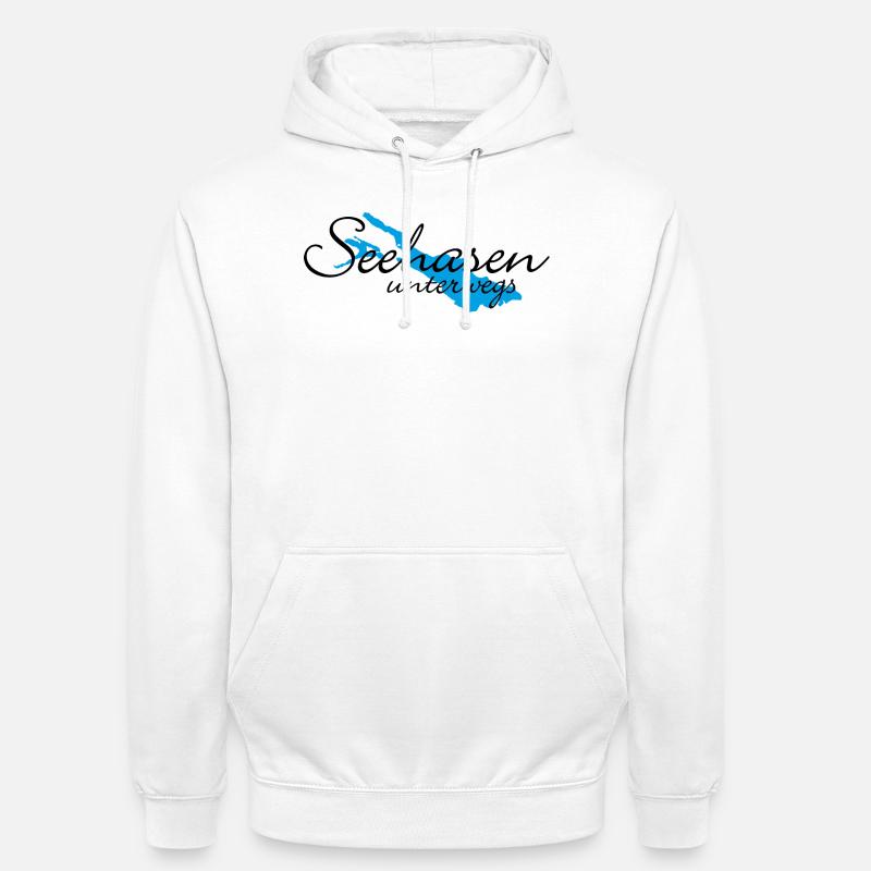 Seehasen vom Bodensee unterwegs - Unisex Hoodie - Weiß