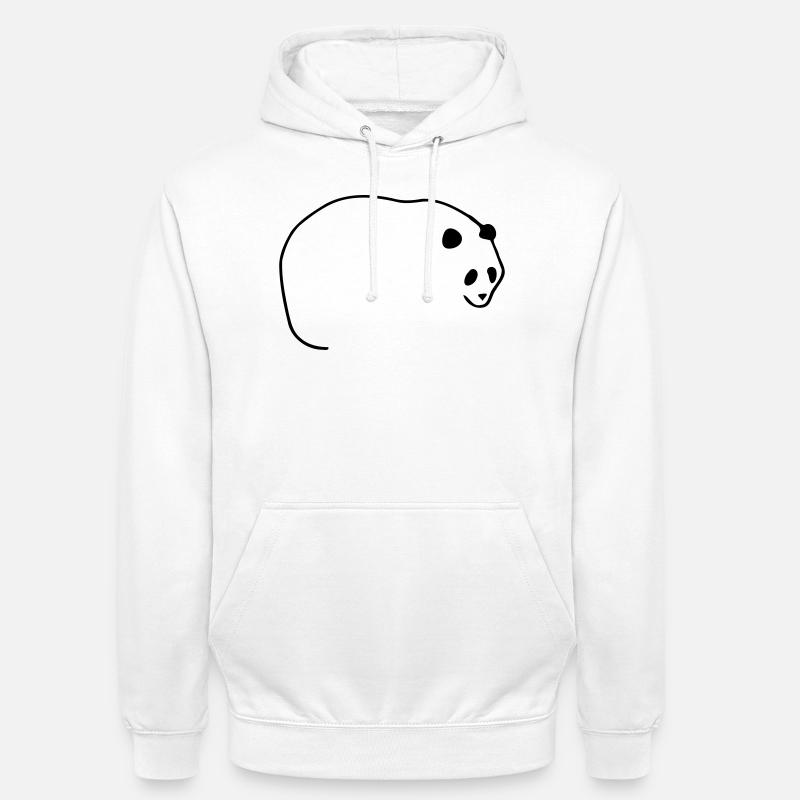 Lignes Panda - Sweat-shirt à capuche unisexe - blanc