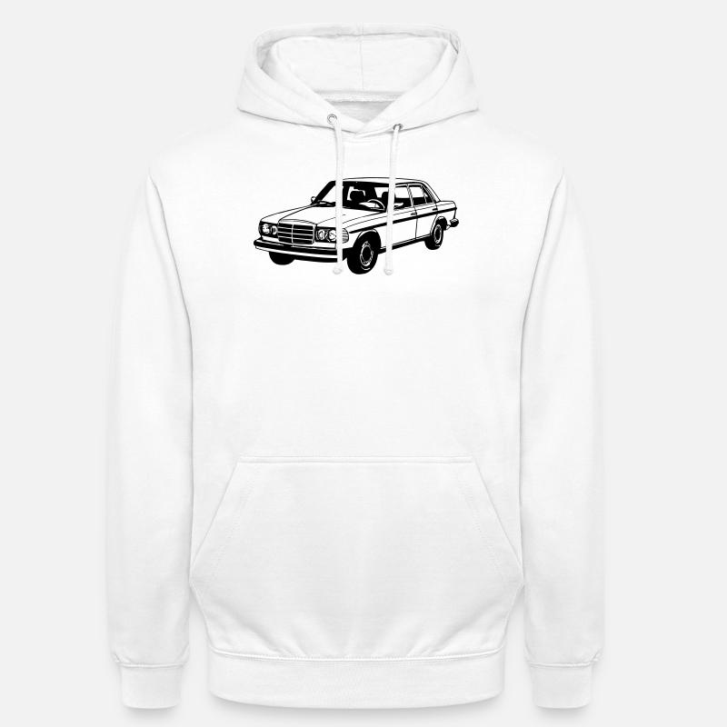 MB W123 , Youngtimer / Oldtimer ... (25) - Sweat-shirt à capuche unisexe - blanc