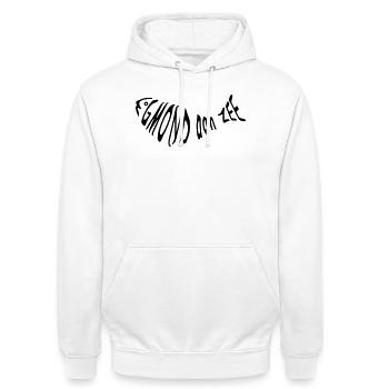 egmond aan zee - Unisex Hoodie - Weiß - Vorne - AI Model Male 185 dark (185cm) & AI Model Female 172 dark (172cm)