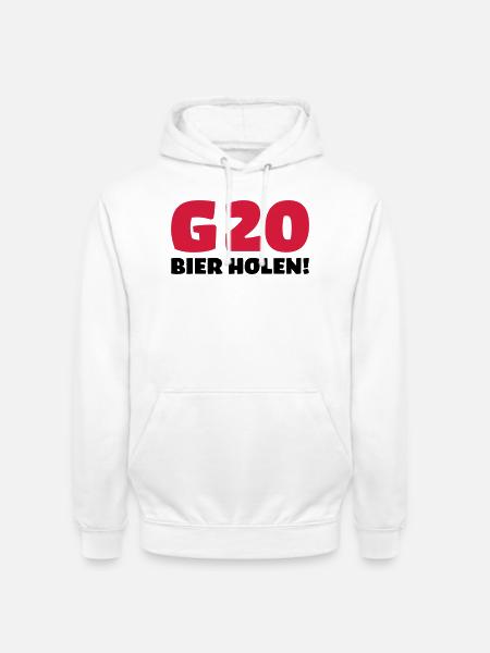 Bier holen Humor - Unisex Hoodie - Weiß