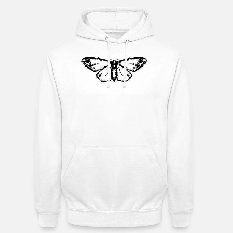 Papillon / Papillon / Papillon - Sweat-shirt à capuche unisexe - blanc