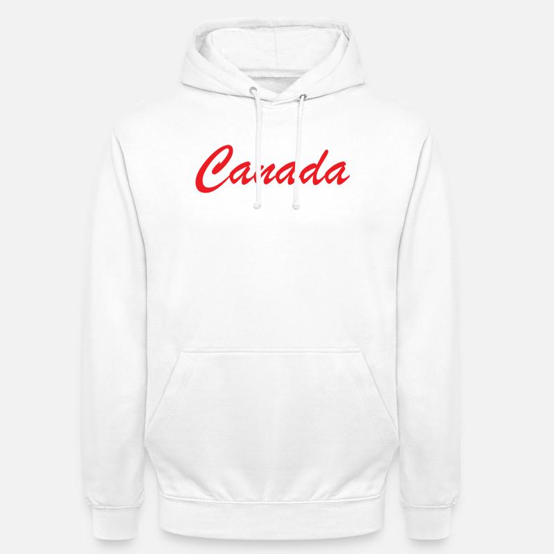 Canada Script Lettering Red - Unisex Hoodie - white