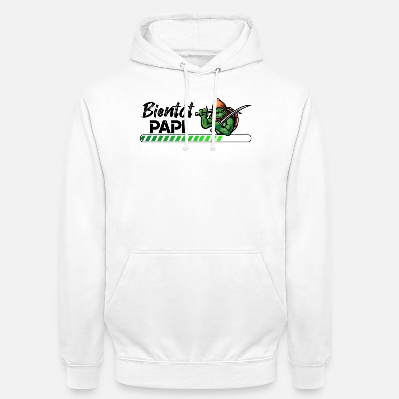 Bientôt papi ninja - Sweat-shirt à capuche unisexe - blanc