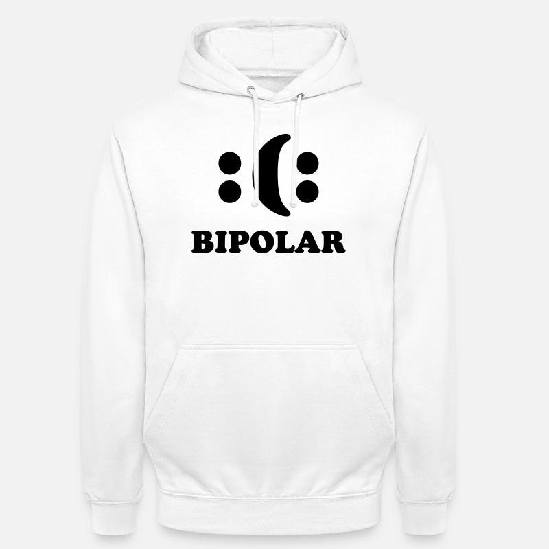 Bipolar - Sweat-shirt à capuche unisexe - blanc