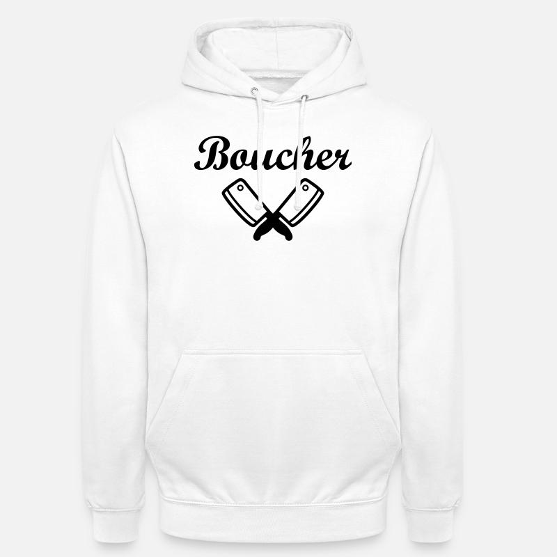 Boucher - Sweat-shirt à capuche unisexe - blanc