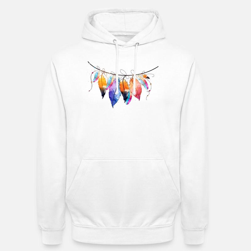 Farbenfroher Traumfänger-Design - Unisex Hoodie - Weiß