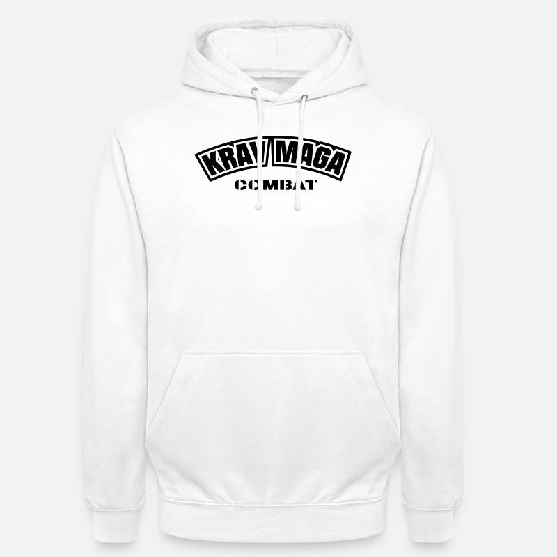 KravMaga Combat - Sweat-shirt à capuche unisexe - blanc