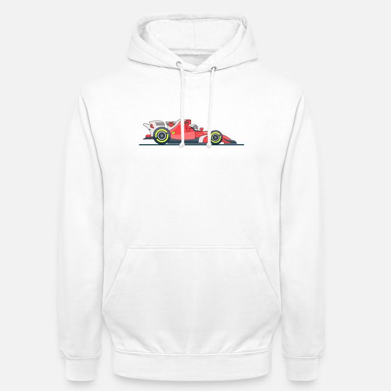 Course de voitures de course - Sweat-shirt à capuche unisexe - blanc