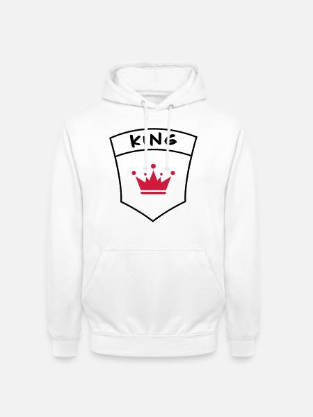 King on breast pocket - Unisex Hoodie - white
