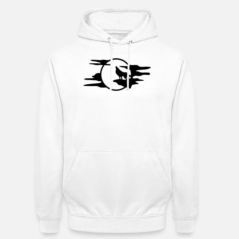 Der schwarze Wolf - Unisex Hoodie - Weiß