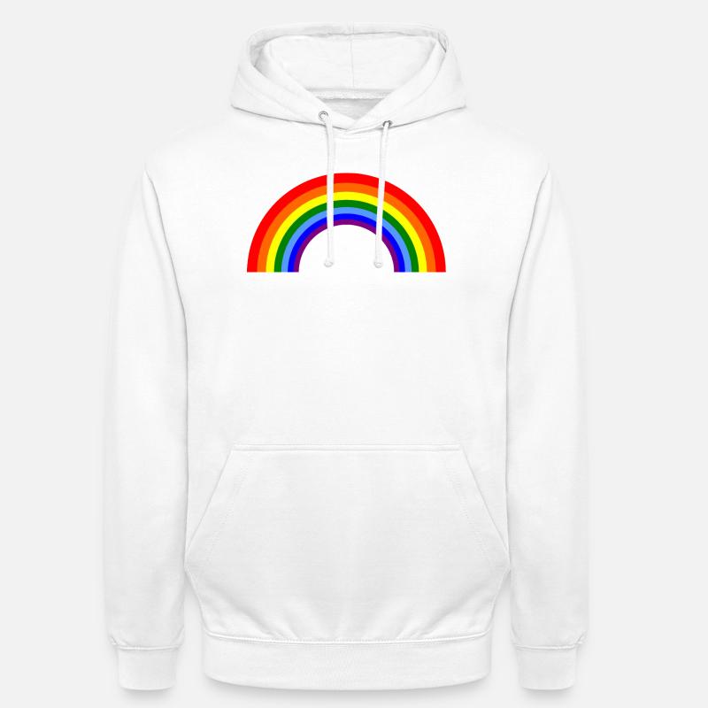Regenbogenbogen  - Unisex Hoodie - Weiß