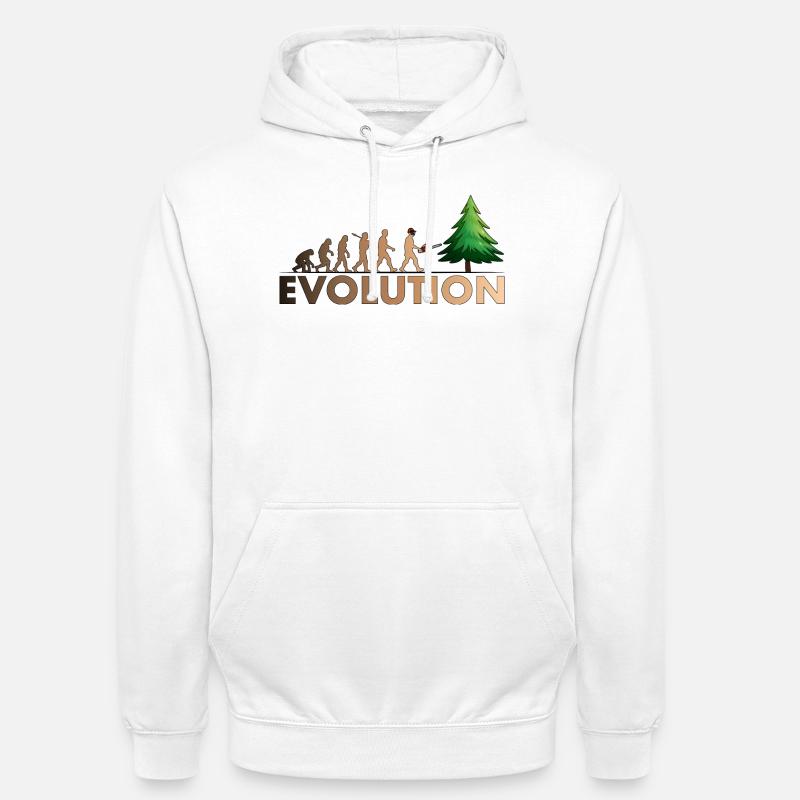 Kettensägen Evolution Farbe - Unisex Hoodie - Weiß