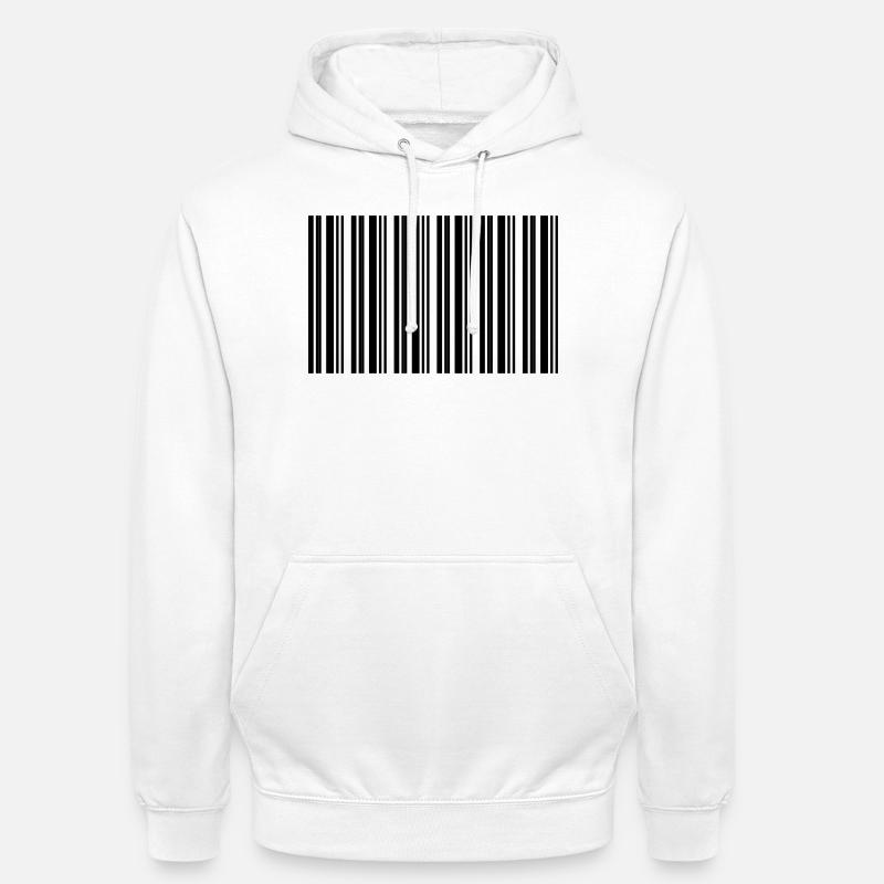 Barcode Strichcode Nerd IT Technik Design - Unisex Hoodie - Weiß