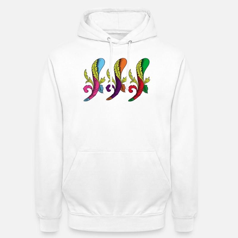 3 assi - Felpa con cappuccio unisex - bianco