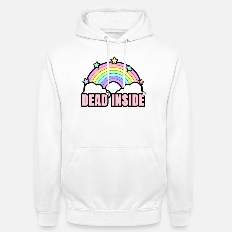 Dead Inside Rainbow - Sweat-shirt à capuche unisexe - blanc