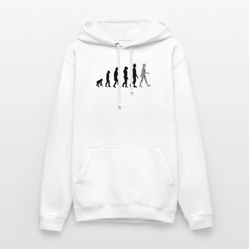 Evolution QR Code - Humor Gesundheits-Pass Unisex Hoodie