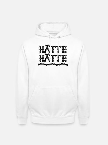 Hätte, hätte Fahrradkette - Unisex Hoodie - Weiß