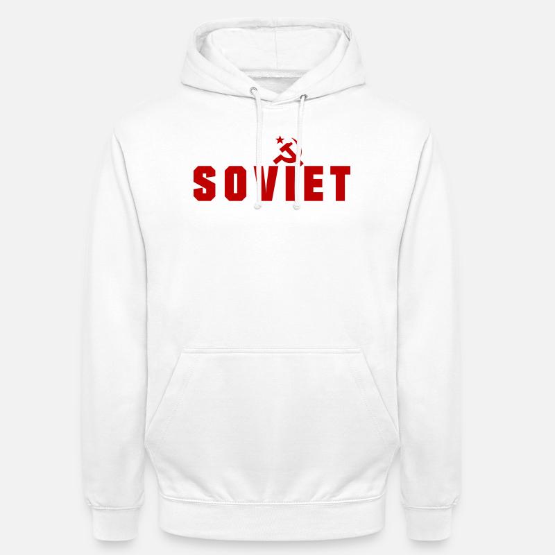 Soviétique - Russie - Sweat-shirt à capuche unisexe - blanc