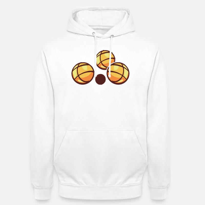 Palle da bocce per giocatori di bocce e bocce - Felpa con cappuccio unisex - bianco
