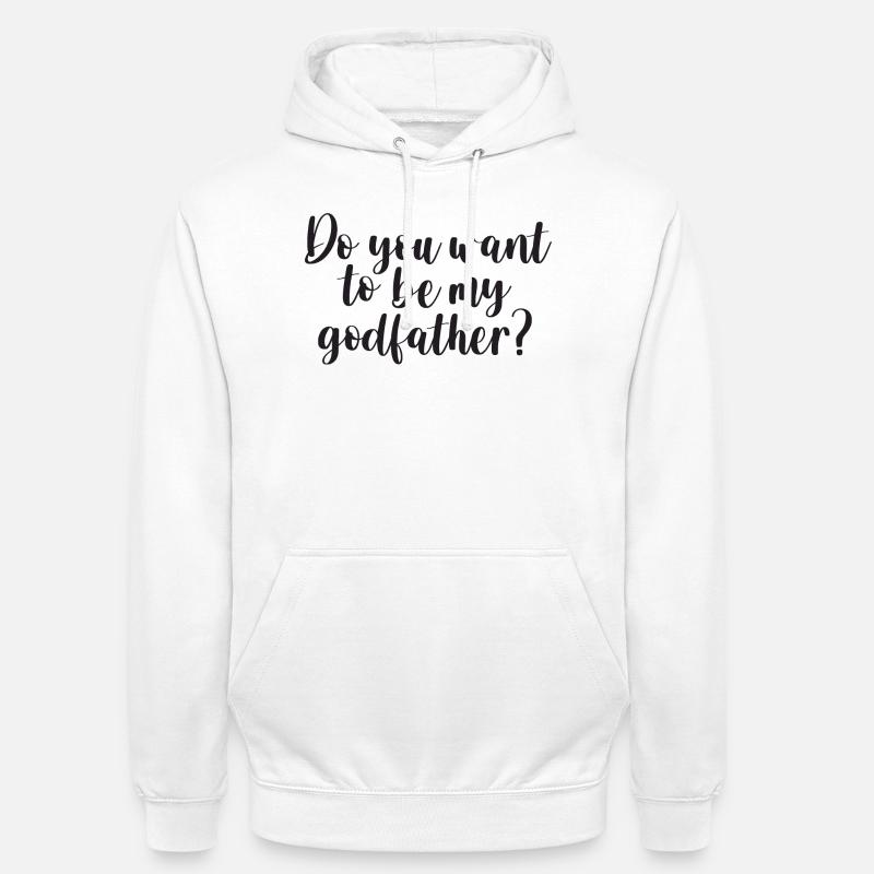 Parrain Parrain Question Cadeau Parrain Oncle - Sweat-shirt à capuche unisexe - blanc