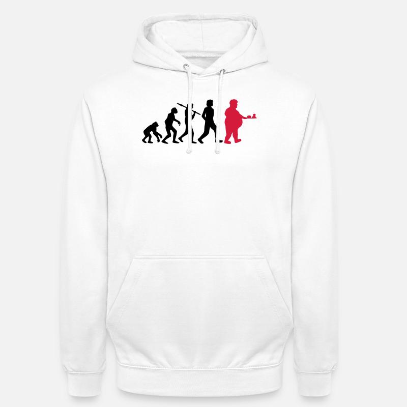 Évolution de la restauration rapide - Sweat-shirt à capuche unisexe - blanc