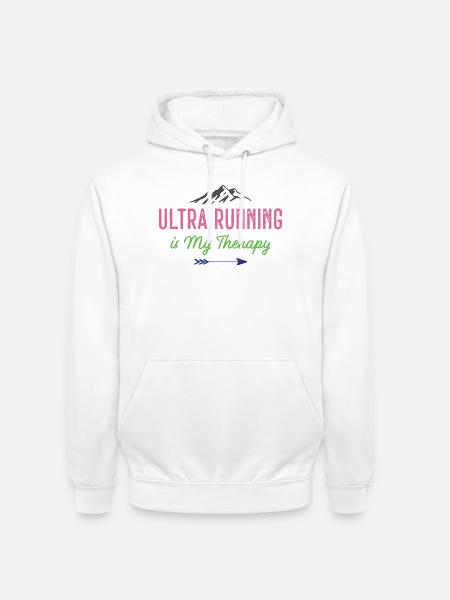 Ultra Running is My Therapy - Unisex Hoodie - white