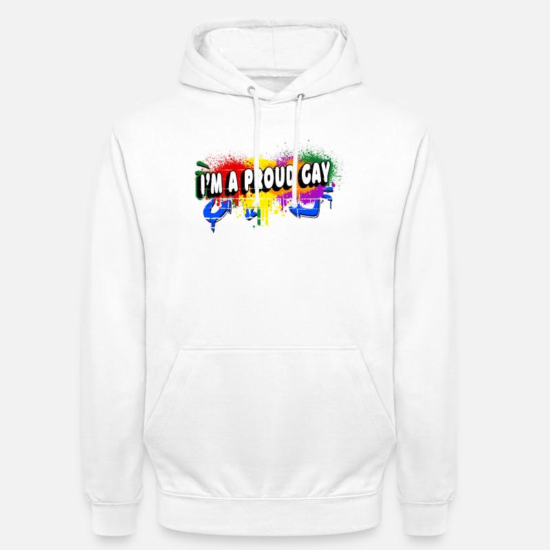 Ich bin ein stolzer Schwuler - Unisex Hoodie - Weiß