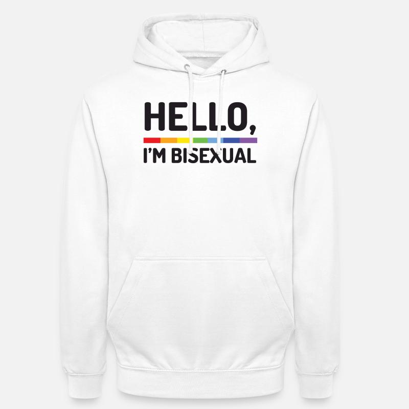 Hallo, ich bin bisexuell - Unisex Hoodie - Weiß