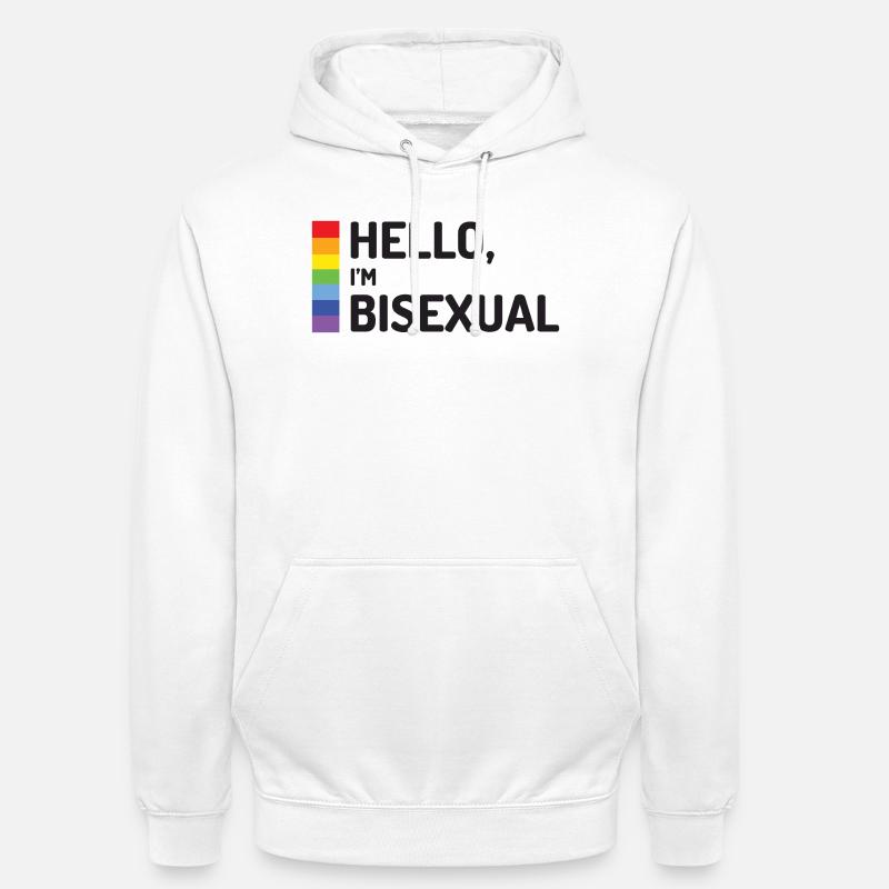 Hallo, ich bin bisexuell - Unisex Hoodie - Weiß