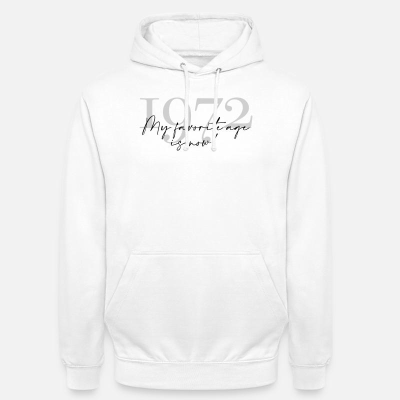 Millésime Année 1972 Script - Sweat-shirt à capuche unisexe - blanc