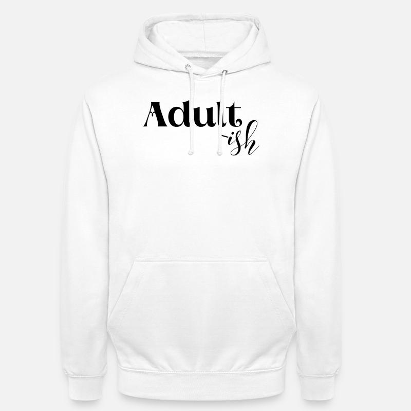 Pas mature, drôle - Sweat-shirt à capuche unisexe - blanc