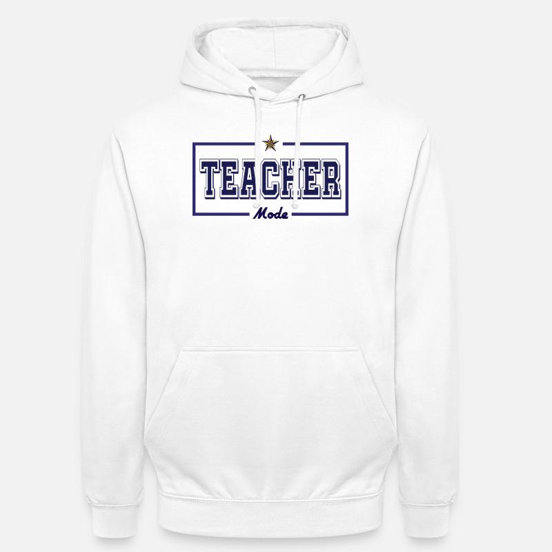 Lehrermodus ( Englisch ) - Unisex Hoodie - Weiß