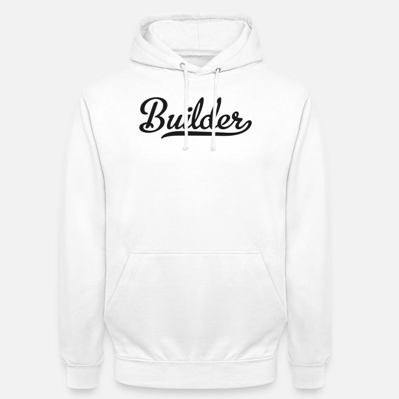 Constructeur - Sweat-shirt à capuche unisexe - blanc