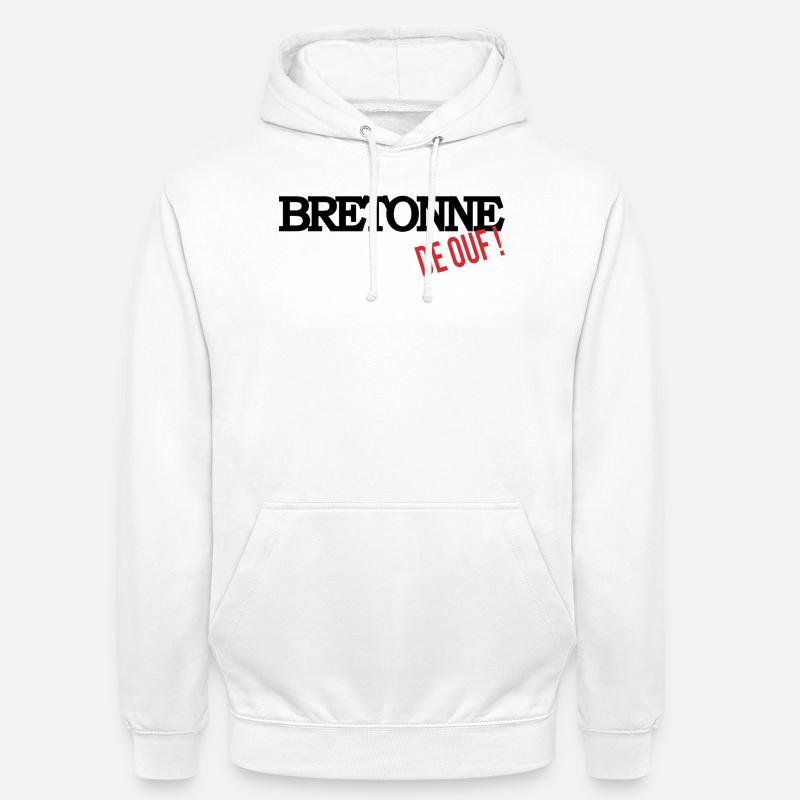 Bretonne de ouf - Sweat-shirt à capuche unisexe - blanc