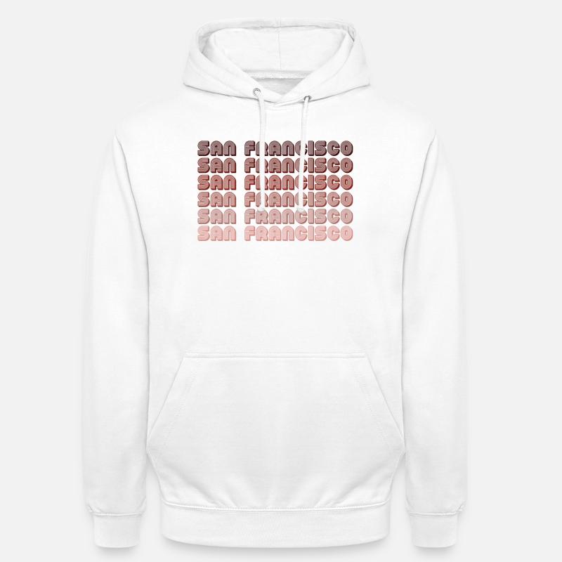 San Francisco Grid Gradient Pattern - Unisex Hoodie - white