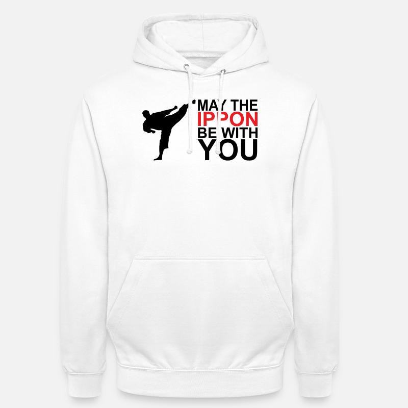Que l’Ippon soit avec vous - Sweat-shirt à capuche unisexe - blanc