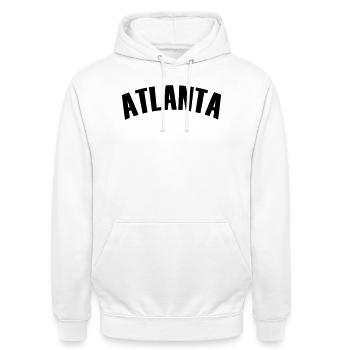 Chemise Atlanta - Sweat-shirt à capuche unisexe - blanc - Devant - AI Model Male 185 dark (185cm) & AI Model Female 172 dark (172cm)