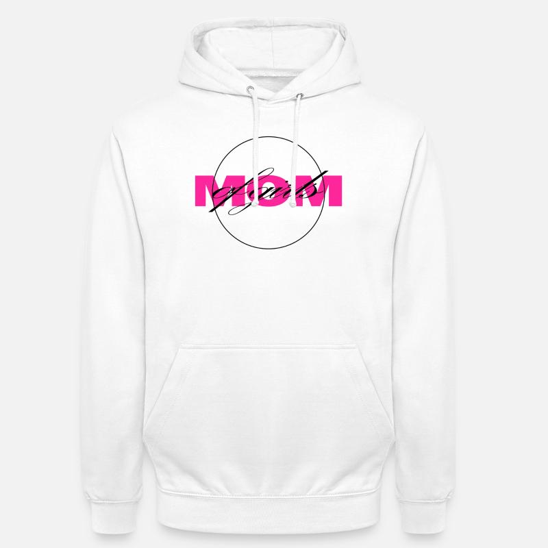 Moderne Neonbuchstaben mit Script Overlay - Unisex Hoodie - Weiß