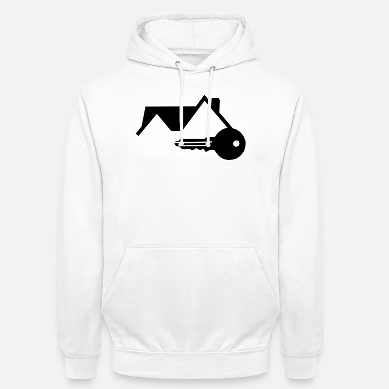 Clé de la nouvelle clé de la maison - Sweat-shirt à capuche unisexe - blanc