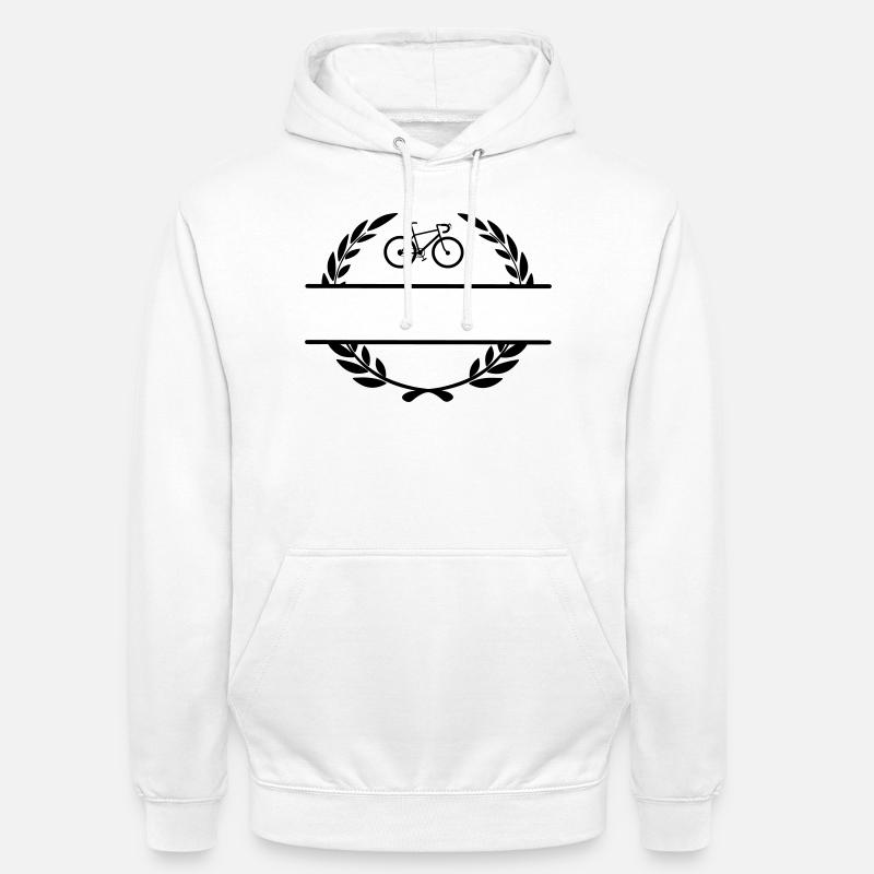 Fahrrad im Lorbeerkranz - Unisex Hoodie - Weiß