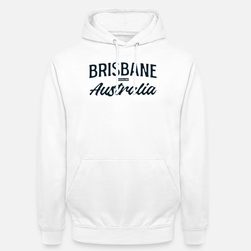 Brisbane Australie Script - Sweat-shirt à capuche unisexe - blanc