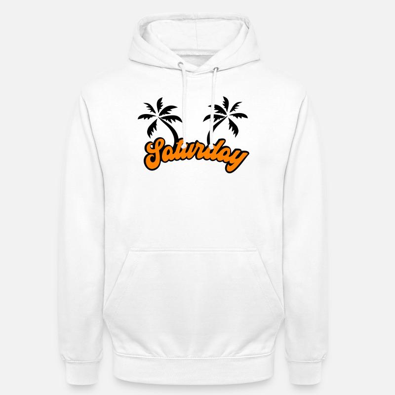 Samedi Le design du week-end - Sweat-shirt à capuche unisexe - blanc