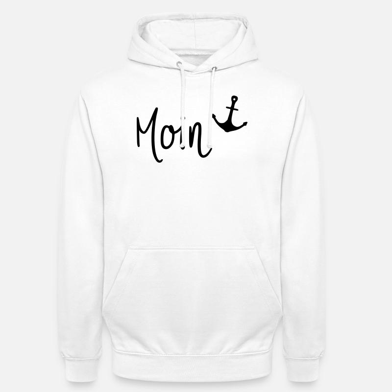 Moin mit Anker - Unisex Hoodie - Weiß