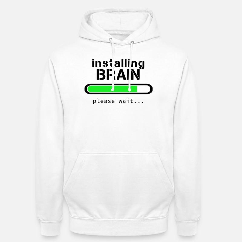 Installing Brain - Unisex Hoodie - white