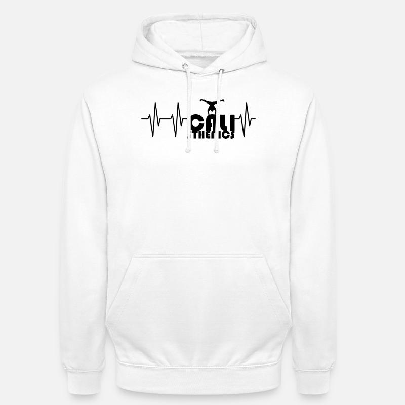 Equisthenics Heartbeat Pulse Training Handstand - Sweat-shirt à capuche unisexe - blanc